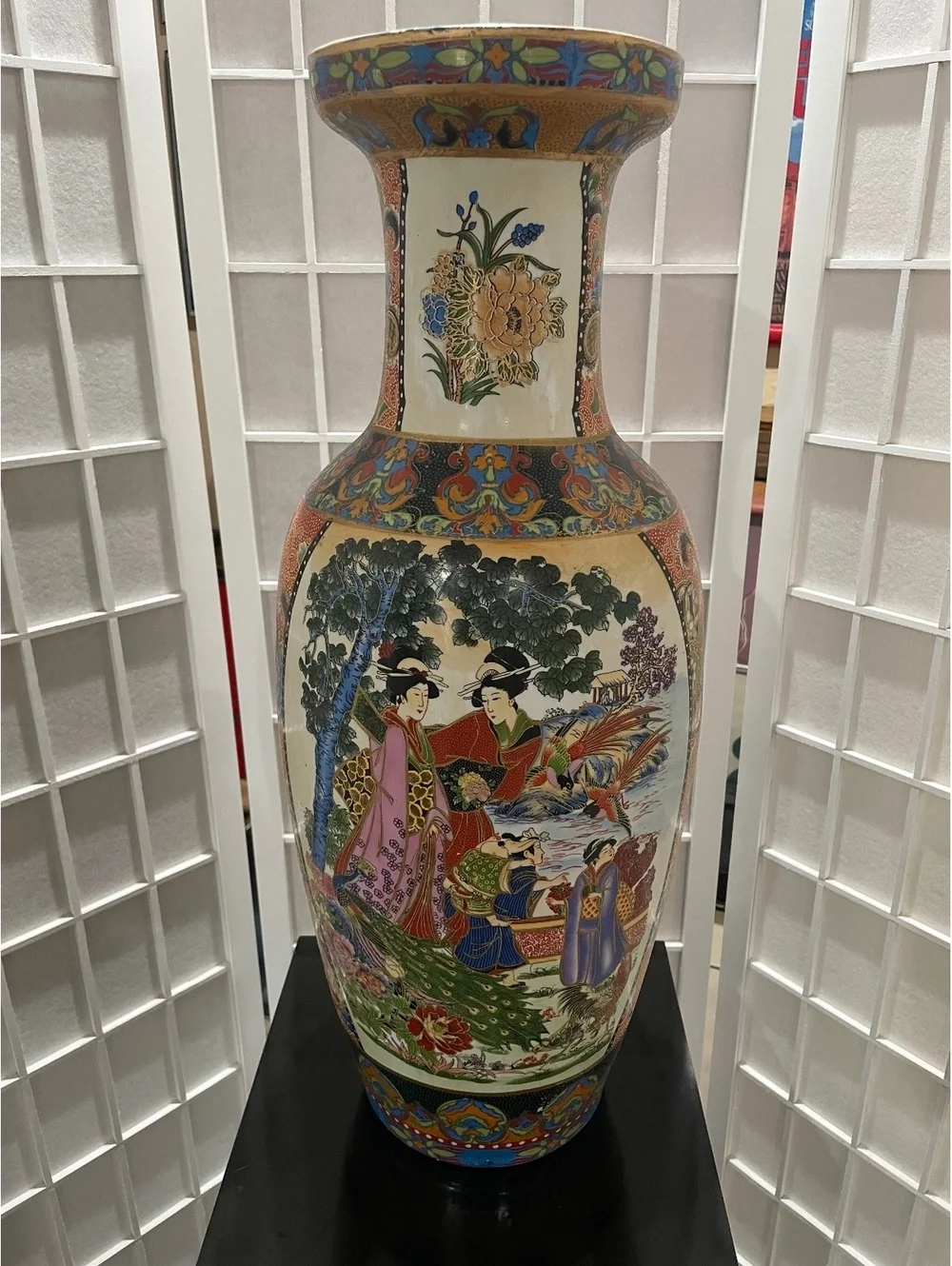 Japanese Royal Satsuma Large 23 Inch Vase